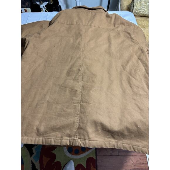 Genuine Dickies Fleece Hooded Snap/Zip Up Duck Shirt Jacket Brown Men’s 3XL - Picture 9 of 12